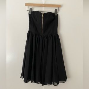 ($5) Black strapless dress